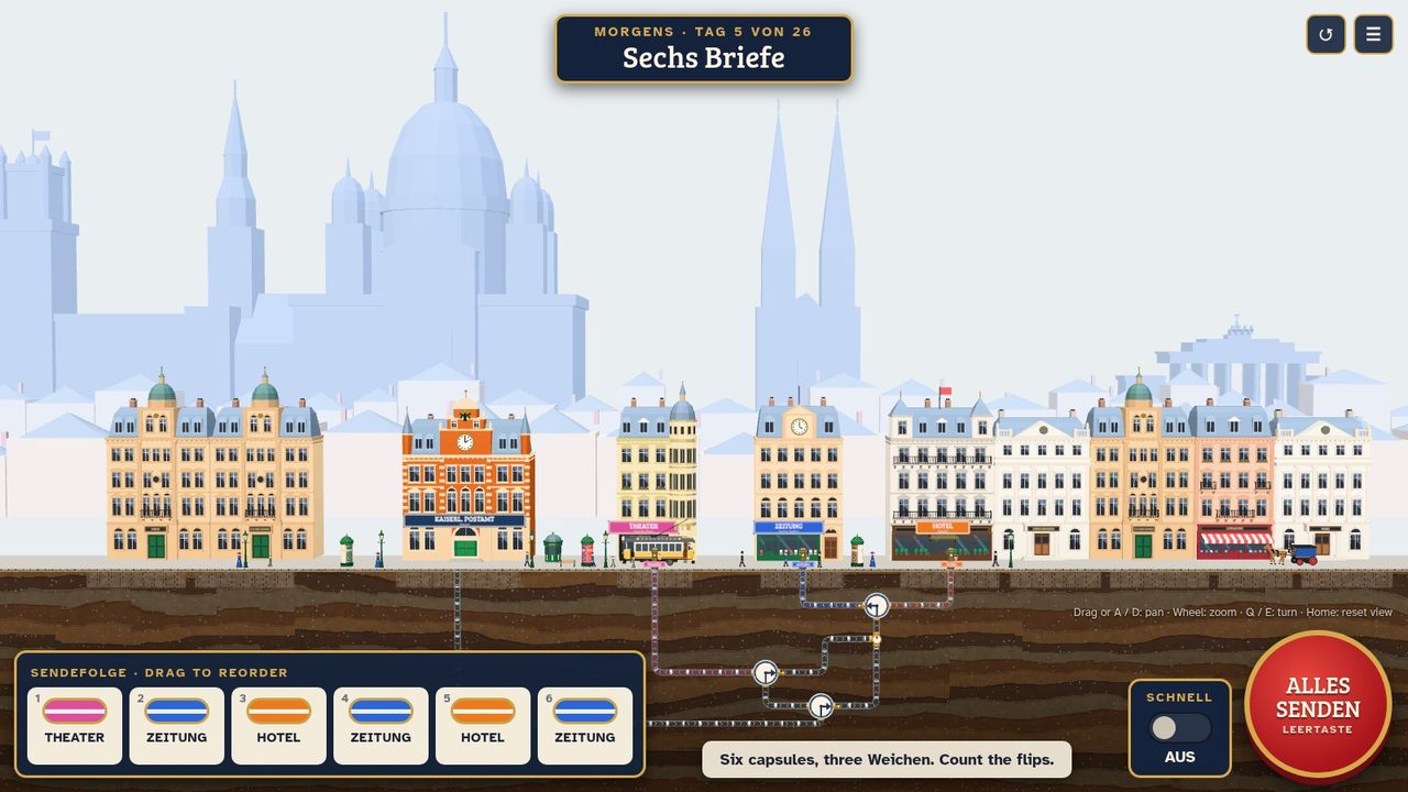 Unter Berlin zoomed out: the camera rises to show the skyline with the Dom